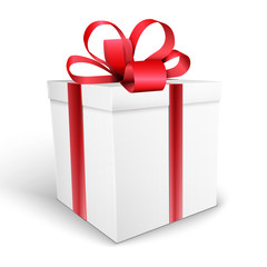 gift box with bow vector illustration isolated