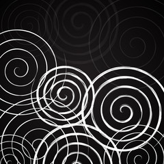 Black and white spirals background