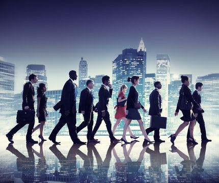 Business People Corporate Walking City Concept