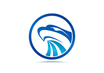 bird, business, eagle, hawk, icon, logo, media, modern, symbo
