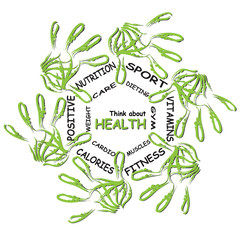 Conceptual health word cloud
