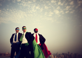 Superhero Businessmen New York Concept
