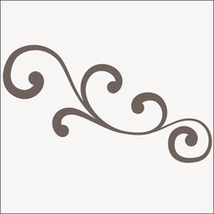 Decorative abstract vector floral ornament