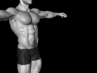 Fototapeta na wymiar Conceptual man muscles background