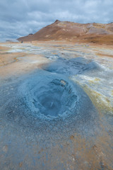 Vertical view of Namaskard Area, Iceland.