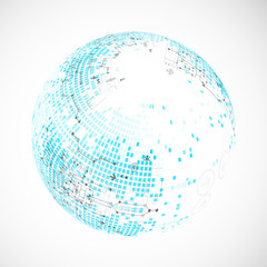 Abstract technology globe background