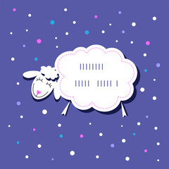 Bright Christmas card with a symbol of the year