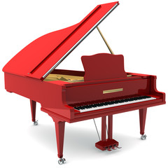 Red grand piano © Tatiana Shepeleva
