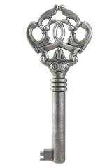 Vintage ornate siver key