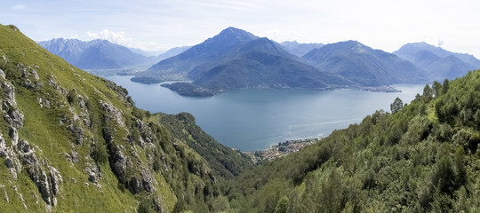 Fototapeta na wymiar Panoramic images of Lake of Como