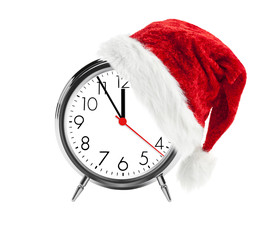 Wecker mit Weihnachtsm&uuml;tze