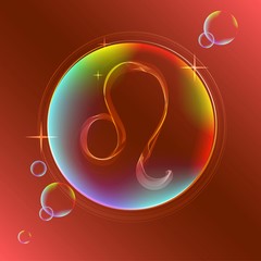 Horoscope: abstract color sign of the zodiac - Leo