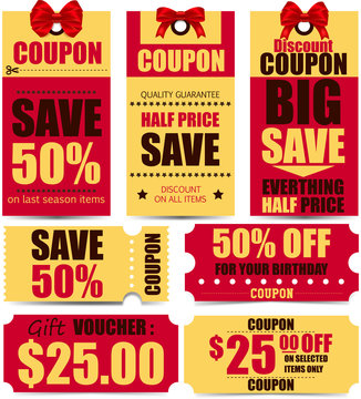 Sale tags and coupons