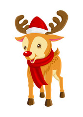 Cartoon illustration of a cute deer