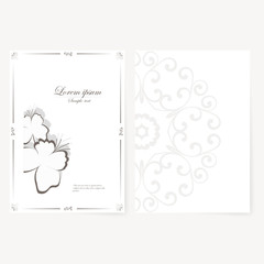 Vector template for folder, business card and invitation