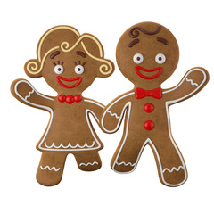 3d character, cheerful gingerbread, Christmas funny decoration