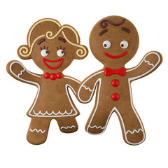 3d character, cheerful gingerbread, Christmas funny decoration