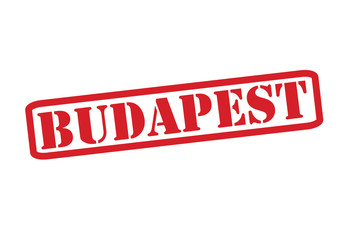 BUDAPEST Red Rubber Stamp vector over a white background.