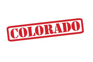 COLORADO Red Rubber Stamp vector over a white background.