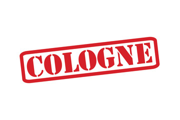 COLOGNE Red Rubber Stamp vector over a white background.