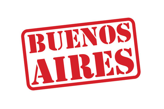 BUENOS AIRES Red Rubber Stamp vector over a white background