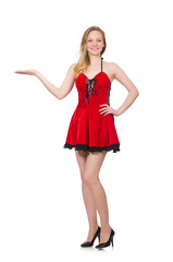 Woman isolated on the white background