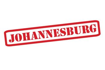 JOHANNESBURG Red Rubber Stamp vector over a white background.