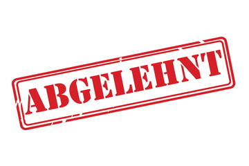 ABGELEHNT ( rejected ) red rubber stamp vector