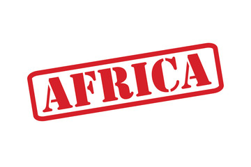 AFRICA Red Rubber Stamp vector over a white background.