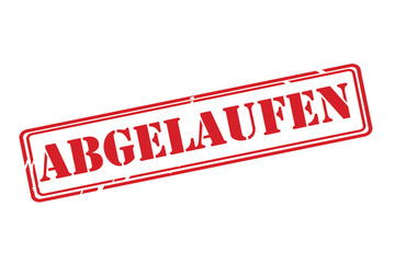 ABGELAUFEN ( Expired ) red rubber stamp vector