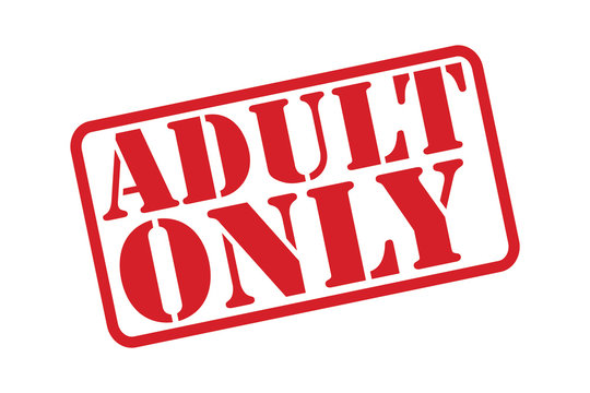 ADULT ONLY Rubber Stamp vector over a white background.