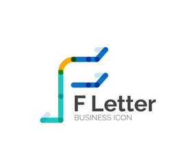 F letter logo, minimal line design