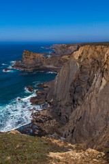 High cliffs panorama