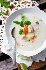 Finnish salmon soup