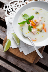 Finnish salmon soup