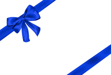 Blue gift ribbon