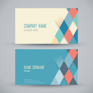 Business card design, abstract background.