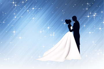 Wedding. The bride and groom