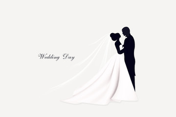 Wedding  Love.The bride and groom