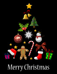 Christmas icons tree