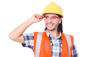 Industrial worker isolated on the white background