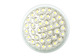 Eco LED light bulb isolated on white background