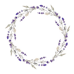 lavender wreath - obrazy, fototapety, plakaty