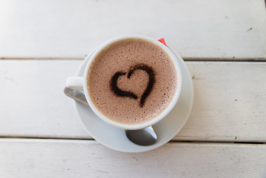 Coeur en café