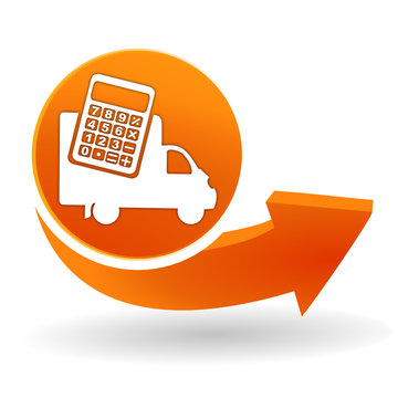 frais de livraison sur bouton web orange