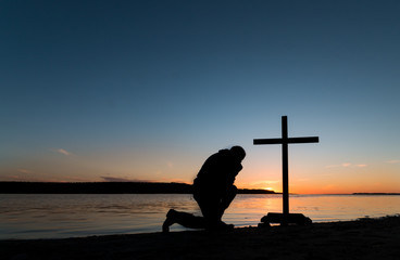 Sunset Man of Prayerfulness