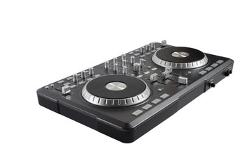 Pro dj controller isolated on white background