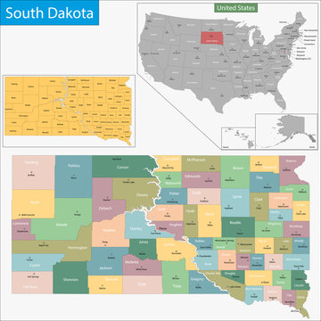 South Dakota Map