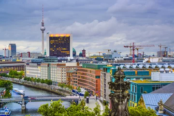 Fotobehang Berlin, Germany Spree River Skyline © SeanPavonePhoto