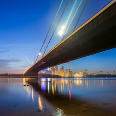Moscow bridge in Kiev at night